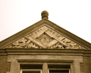 Freemasonry symbol on Richview Lodge